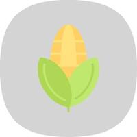 maïs vlak kromme icoon ontwerp vector