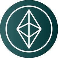 ethereum glyph helling icoon vector