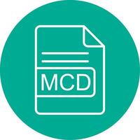 mcd het dossier formaat multi kleur cirkel icoon vector