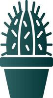 cactus glyph helling icoon vector