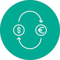 uitwisseling geld multi kleur cirkel icoon vector