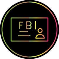 fbi lijn helling ten gevolge kleur icoon ontwerp vector