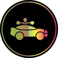 slim auto glyph ten gevolge kleur icoon ontwerp vector