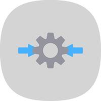 integratie vlak kromme icoon ontwerp vector