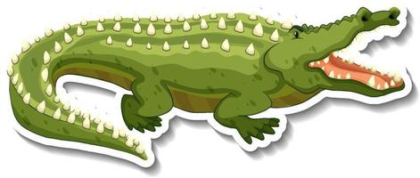 krokodil wilde dieren cartoon sticker vector