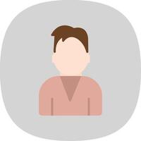 persoon avatar vlak kromme icoon ontwerp vector