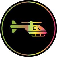 helikopter glyph ten gevolge kleur icoon ontwerp vector