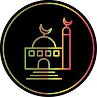 moskee lijn helling ten gevolge kleur icoon ontwerp vector