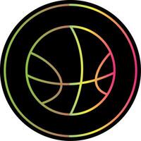 basketbal lijn helling ten gevolge kleur icoon ontwerp vector