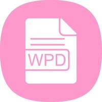 wpd het dossier formaat glyph kromme icoon ontwerp vector