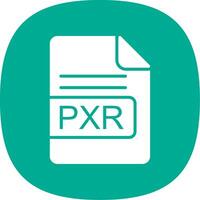 pxr het dossier formaat glyph kromme icoon ontwerp vector