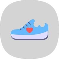 schoenen vlak kromme icoon ontwerp vector