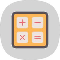 rekenmachine vlak kromme icoon ontwerp vector