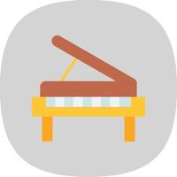 piano vlak kromme icoon ontwerp vector