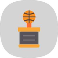 basketbal vlak kromme icoon ontwerp vector