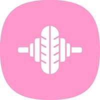 crossfit glyph kromme icoon ontwerp vector