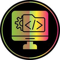 software ontwikkeling glyph ten gevolge kleur icoon ontwerp vector