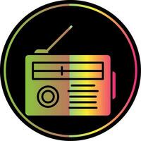 radio glyph ten gevolge kleur icoon ontwerp vector