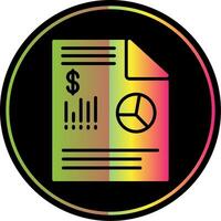 financieel gegevens glyph ten gevolge kleur icoon ontwerp vector