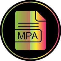 mpa het dossier formaat glyph ten gevolge kleur icoon ontwerp vector