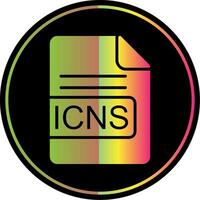 icns het dossier formaat glyph ten gevolge kleur icoon ontwerp vector