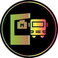 metro station glyph ten gevolge kleur icoon ontwerp vector