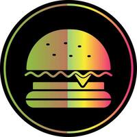hamburger snel voedsel glyph ten gevolge kleur icoon ontwerp vector