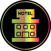 hotel glyph ten gevolge kleur icoon ontwerp vector