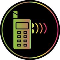 walkie talkie glyph ten gevolge kleur icoon ontwerp vector