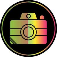 camera glyph ten gevolge kleur icoon ontwerp vector