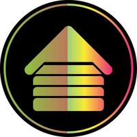 houten huis glyph ten gevolge kleur icoon ontwerp vector