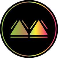 driehoeken glyph ten gevolge kleur icoon ontwerp vector