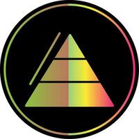 piramide grafieken glyph ten gevolge kleur icoon ontwerp vector