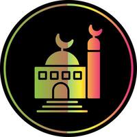 moskee glyph ten gevolge kleur icoon ontwerp vector