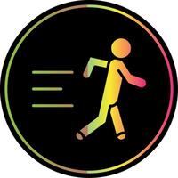 jogging glyph ten gevolge kleur icoon ontwerp vector
