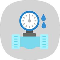 water meter vlak kromme icoon ontwerp vector