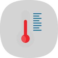 thermometer vlak kromme icoon ontwerp vector