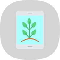 landbouw app vlak kromme icoon ontwerp vector