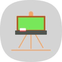 schoolbord vlak kromme icoon ontwerp vector