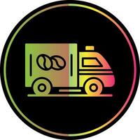 koffie vrachtauto glyph ten gevolge kleur icoon ontwerp vector