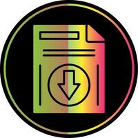 downloaden het dossier glyph ten gevolge kleur icoon ontwerp vector