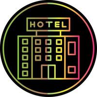 hotel lijn helling ten gevolge kleur icoon ontwerp vector