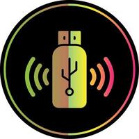 USB glyph ten gevolge kleur icoon ontwerp vector