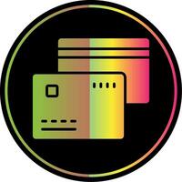 debiteren kaarten glyph ten gevolge kleur icoon ontwerp vector