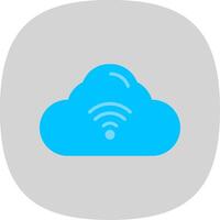 wolk vlak kromme icoon ontwerp vector