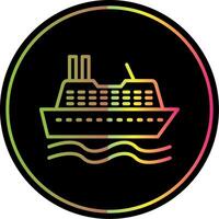 reis schip lijn helling ten gevolge kleur icoon ontwerp vector