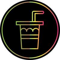 Frisdrank drinken lijn helling ten gevolge kleur icoon ontwerp vector