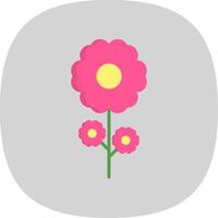 bloem vlak kromme icoon ontwerp vector