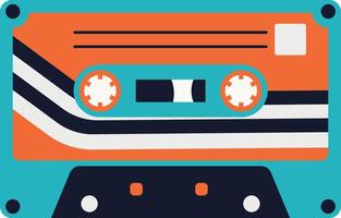 retro cassette plakband illustratie. in wijnoogst 90s stijl vector