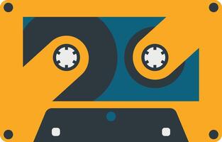 retro cassette plakband illustratie. in wijnoogst 90s stijl vector